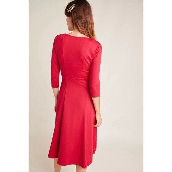 Maeve x Anthropologie Red Jocelyn‎ Midi Dress Size Small - Picture 2 of 7